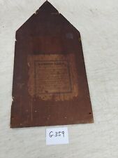 WATERBURY GOTHIC STEEPLE CLOCK BACK PANEL WITH LABEL picture