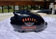 Vintage HARLEY-DAVIDSON 95th Anniversary Motorcycle Gas Tank Ceramic Piggy Bank picture