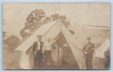 Postcard Ohio Cleveland City Guard Militia Encampment Mess Tent 1908 RPPC T5 picture