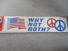 original VINTAGE 70's BUMPER STICKERS  WHY NOT BOTH picture