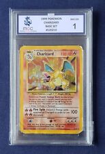 Charizard 4/102 Base Set Pokemon Card - Unlimited 1999 - Graded MGC 1 PSA BGS picture