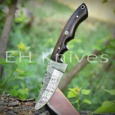 CUSTOM HANDMADE DAMASCUS Steel Hunting SKINNING CAMPING Knife WOOD HANDLE 3510 picture