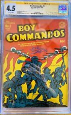 Boy Commandos 1 CGC 4.5 1942 Signed by Joe Simon Classic War Cover Pop 1 Highest picture