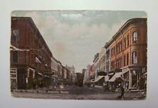 Vtg Postcard Water Street looking South Augusta Maine circa.1915  A-14 picture