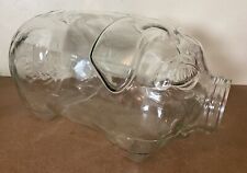 Libbey Glass This Little Piggy Went To Market Pig Jar Clear 5 Gallon  picture