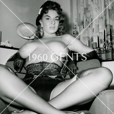1950s Photo Print Big Breasts Brunette Jackie Miller JM24 picture