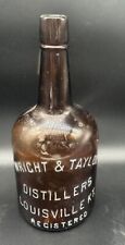 Antique Wright & Taylor Distillers Louisville KY Full Quart Whiskey Bottle picture