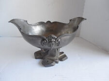 Antique 1860's Meridian Pewter Footed Jardiniere Planter 11 1/4