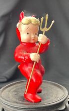 DEVIL SATAN with PITCH FORK Vintage CUTE Red ARTWARE ARDALT CERAMIC Figurine 1 picture