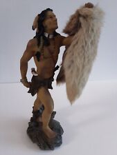 Native American Indian Warrior Holding Fur Pelt 12.5