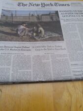 The New York Times Tuesday August 24 2021. MANDATES ON WAY AS PFIZER VACCINE GET picture