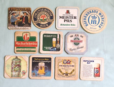 Vintage Beer Coasters German Advertising Cardboard Breweriana - 11 Coasters picture