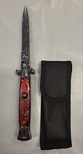 Italian Red Knife designer knives folding knives hunting Stainless w/ Pouch picture