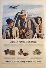 1947 stetson mens hats Vintage Ad lucky Im not the jealous type picture