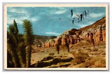 Cantil CA California Red Rock Canyon near Mojave Linen Postcard Posted 1957 picture