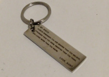 To My Niece: always Remember You Are Braver Than You Believe..Silvertone Keyring picture