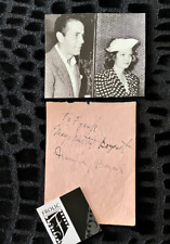 HUMPHREY BOGART 1940'S Signed Cut / Autograph Nate D Sanders Auctions ACA (LOA) picture