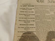480  Civil War Hatteras Inlet USN Victory Map Ill. New York Times 1861 8 Pages picture
