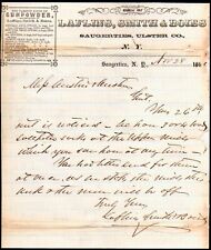 1860 Saugerties NY - GUN POWDER -  Laflins Smith & Boies - Rare Letter Head Bill picture