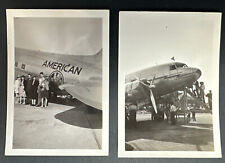 Vintage 1940 American Airline Plane Photos (2) Flagship Springfield 21/2”x 31/2” picture