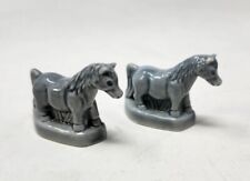 Wade Whimsies Red Rose Tea Figurines England Miniature Gray Horse Donkey Lot 2  picture
