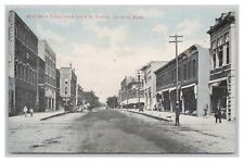 Postcard West Main Street From Santa Fe Tracks Chanute Kans. Kansas picture