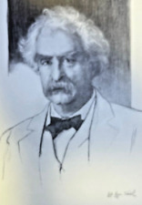 1904 Vintage Magazine Illustration Author Mark Twain Samuel Clemens picture
