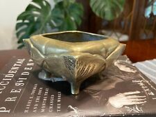 Vintage Solid Brass Footed Trinket Dish picture