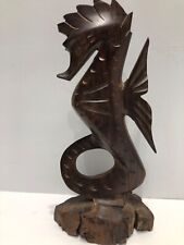 Hand Carved Wooden Seahorse Art 8