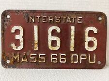 1966 Massachusetts Mass Interstate DPU License Plate 31616 Collectible picture