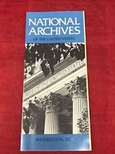 VTG 1986 National Archives of The United States VISITOR'S GUIDE Pamphlet picture