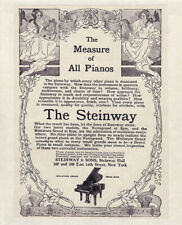 AD STEINWAY PIANO Antique 1906 Art Nouveau MINIATURE GRAND 8x10