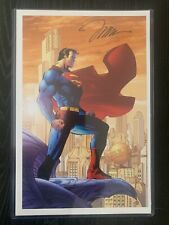 FOR TOMORROW Superman Print DC Hand Signed Jim Lee UF Art picture