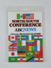 Ronald Reagan Press Pass North/South Conference Mexico 1981 ABC News Credential picture