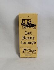 Vintage Get Ready Lounge TraveLodge Perimeter Park Matchbook Memphis Advertising picture