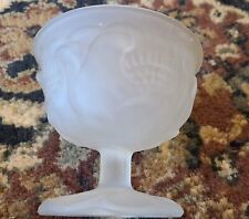 Vtg Avon Flower Frost Collection Frosted Glass Small Goblet Sherbet Cup 3.5 Inch picture