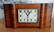 Vintage Soviet USSR table wooden clock with the fight of Vladimir.  picture