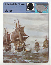 ADMIRAL DE GRASSE French Navy American Revolution STORY OF AMERICA CARD picture