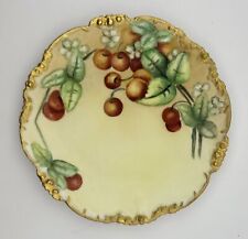 J.P. Limoges Signed by artist M. Stein Porcelain Plate with Cherry Design picture