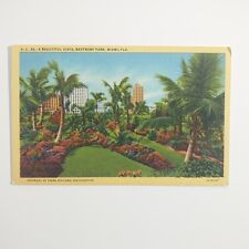 Postcard Bayfront Park MIAMI Florida A Beautiful Vista Linen  picture