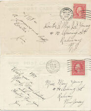 2 Postcards - Columbia, SC Jackson Branch 1917/1918 military postmarks picture