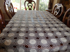 Dining Table bed spread Custom Made Crochet Lace  Wedding Deco Rare 100