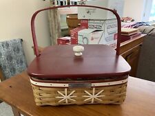 2009 LONGABERGER,Christmas Snowflake Cookie Basket, Liner & Protector, Lid picture