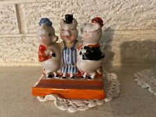 Rare Antique 1930 Three Little Pigs BISQUE TOOTHBRUSH HOLDER DISNEY Goldcastle picture