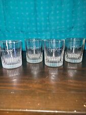 Set Of 4 . Crown Royal Diamond Cut 8 oz Whiskey Rock Glasses  picture