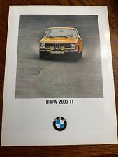 BMW 2002 TI Brochure German Language Classic Car Specs and Performance 1968 picture