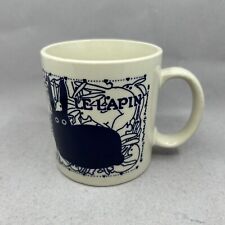 Vintage Le Lapin Bunnies Blue Coffee Mug Taylor & Ng 1970s Japan picture