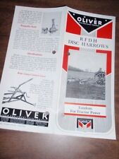 1939 Oliver RFDH Disc Harrows Sales Brochure - Dealer Showroom Literature picture