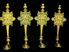 GOLD CANDLE SCONCES *GOTHIC* SET OF 4 c.1940'S picture
