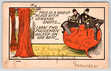 Postcard I saw Two Policemen Asleep on One Beat Posted Aug 6 1906 picture